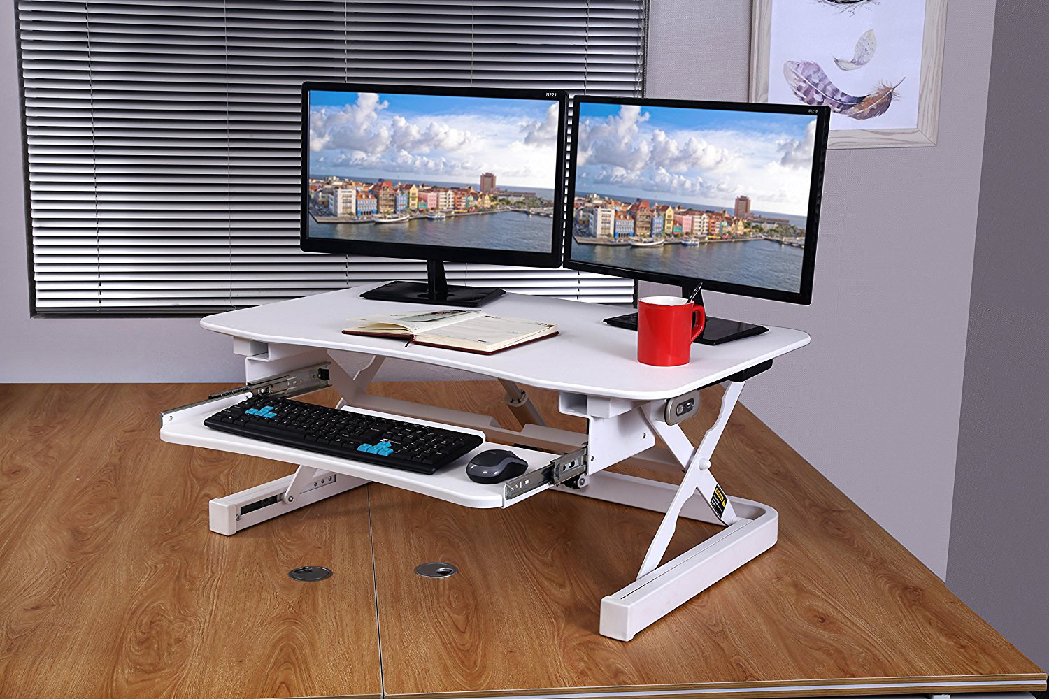 Height Adjustable Sit To Stand Electric Desk Converter
