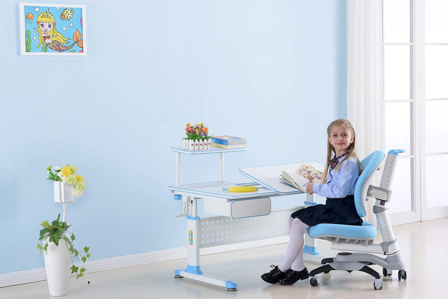 children's height adjustable study desk