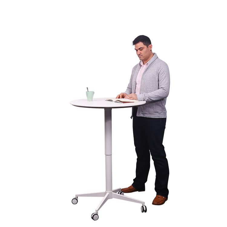 Four Wheels Ergonomic Pneumatic Height Adjustable Office Working Table