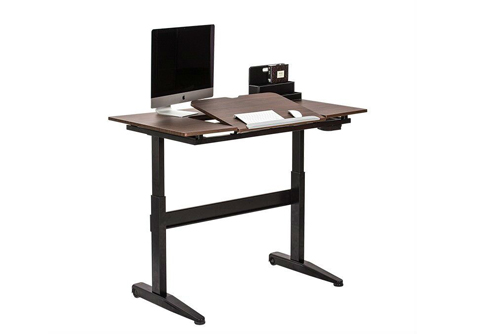 Pneumatic Adjustable Standing Desk With Flip Top